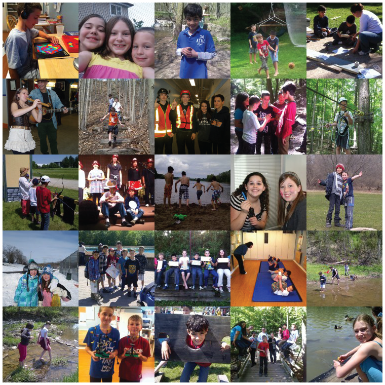 Photo-Matrix of children engaged in various activities